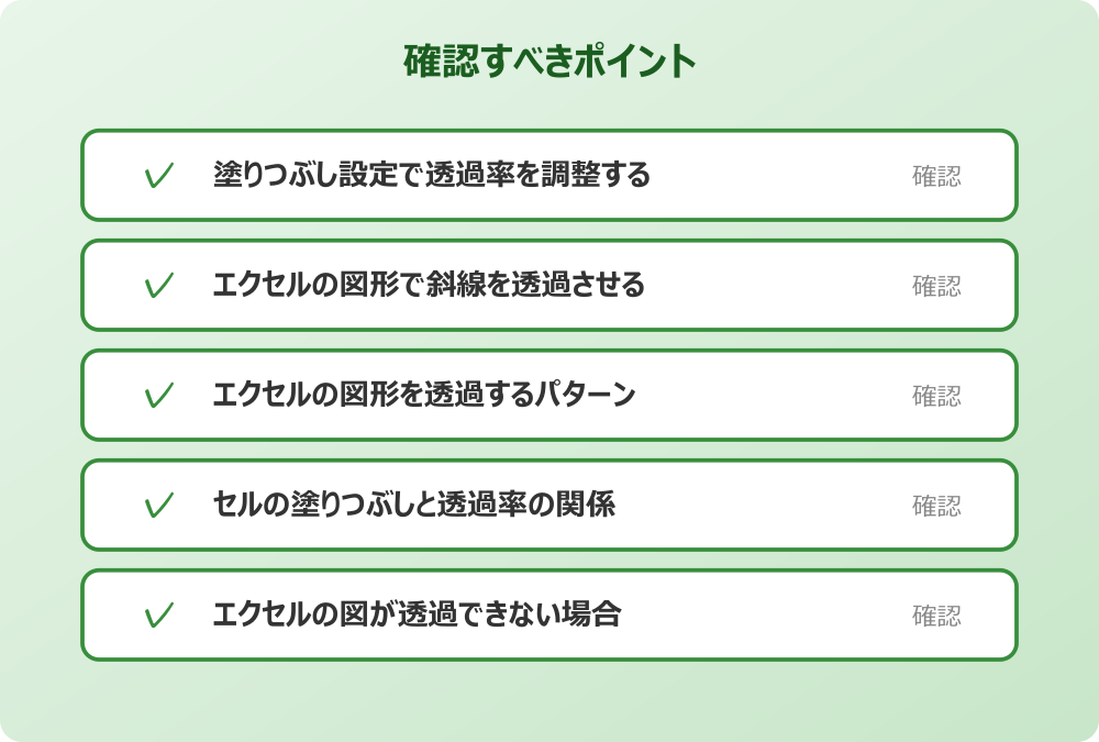 エクセルの図が透過できない場合