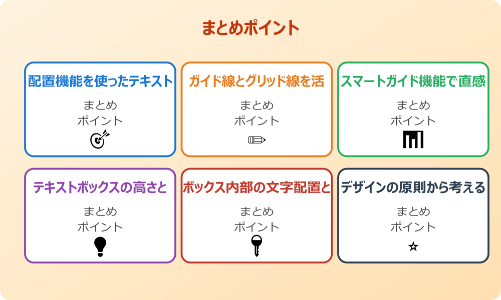 ショートカットキーを活用して素早く配置を整える