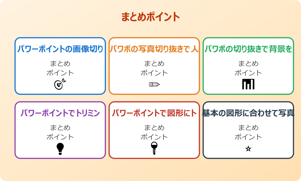 パワーポイントの写真配置でデザインを整える