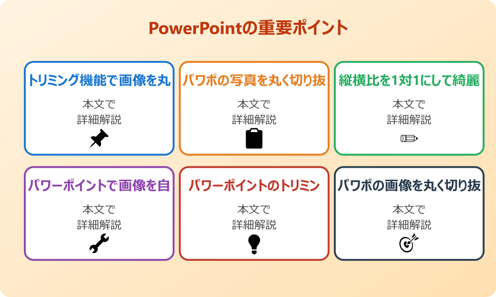 パワポで画像を丸く切り抜く基本の手順と応用テクニック
