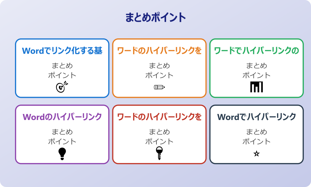 ワードのハイパーリンクのやり方を工夫し目次を作る