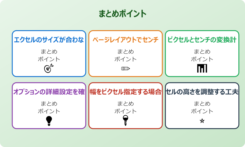 エクセルでサイズ指定をcmでする