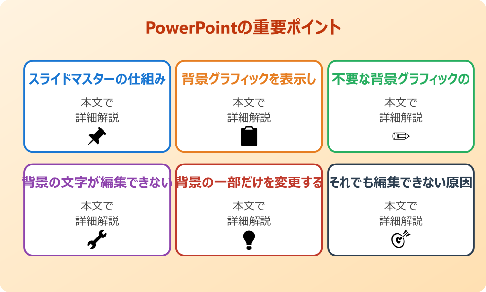 パワポの背景グラフィックを編集する手順とデザインの基礎