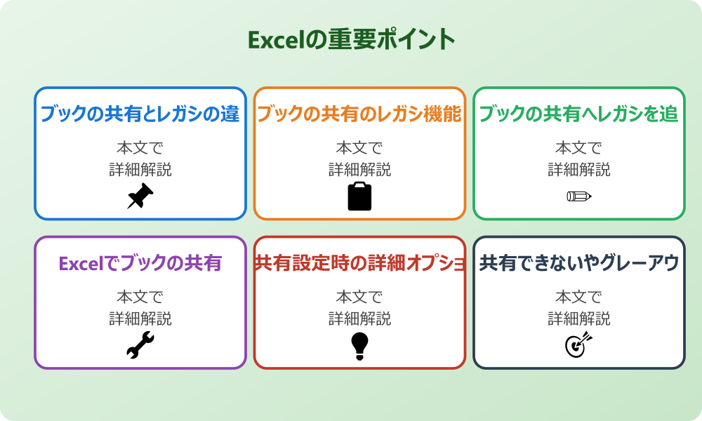 エクセルの共有をレガシ機能で設定する方法とは
