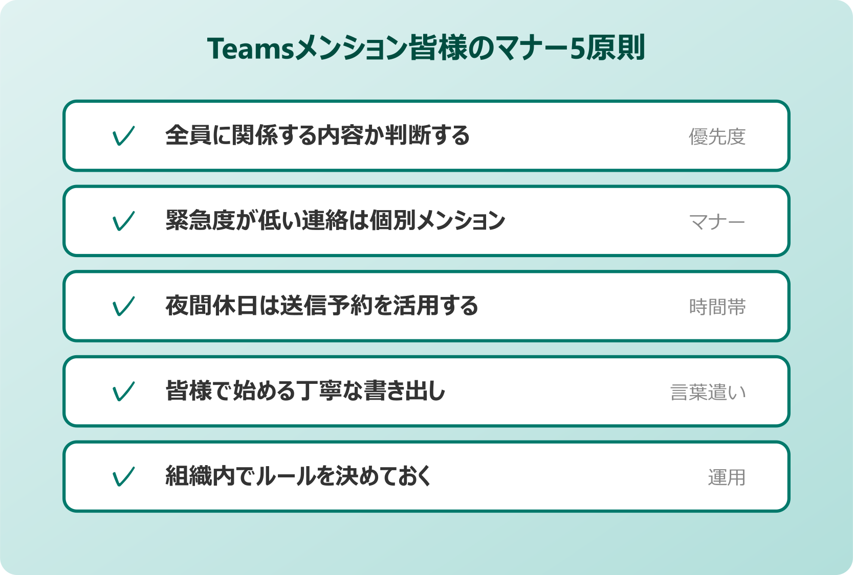 teamsメンション 皆様 Teamsメンションで皆様を活用する応用と注意点
