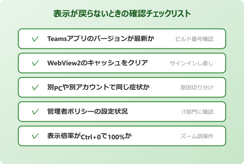 teams 表示 変わった 表示が戻らないときに試す確認ポイント