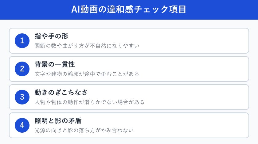 AI動画の見分け方チェック項目
