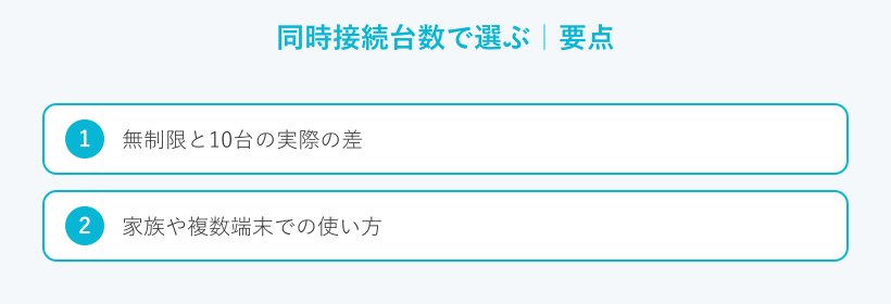 同時接続台数で選ぶの要点